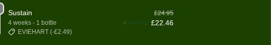 Screenshot of the Microbz discount code working
