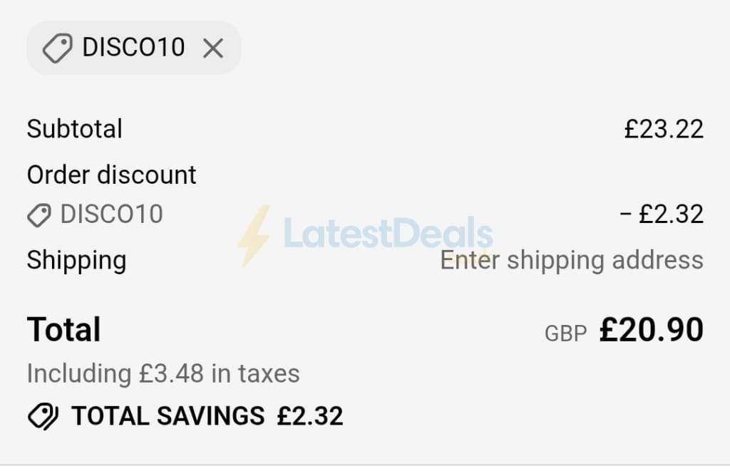 Screenshot of the SimplySupplements discount code working