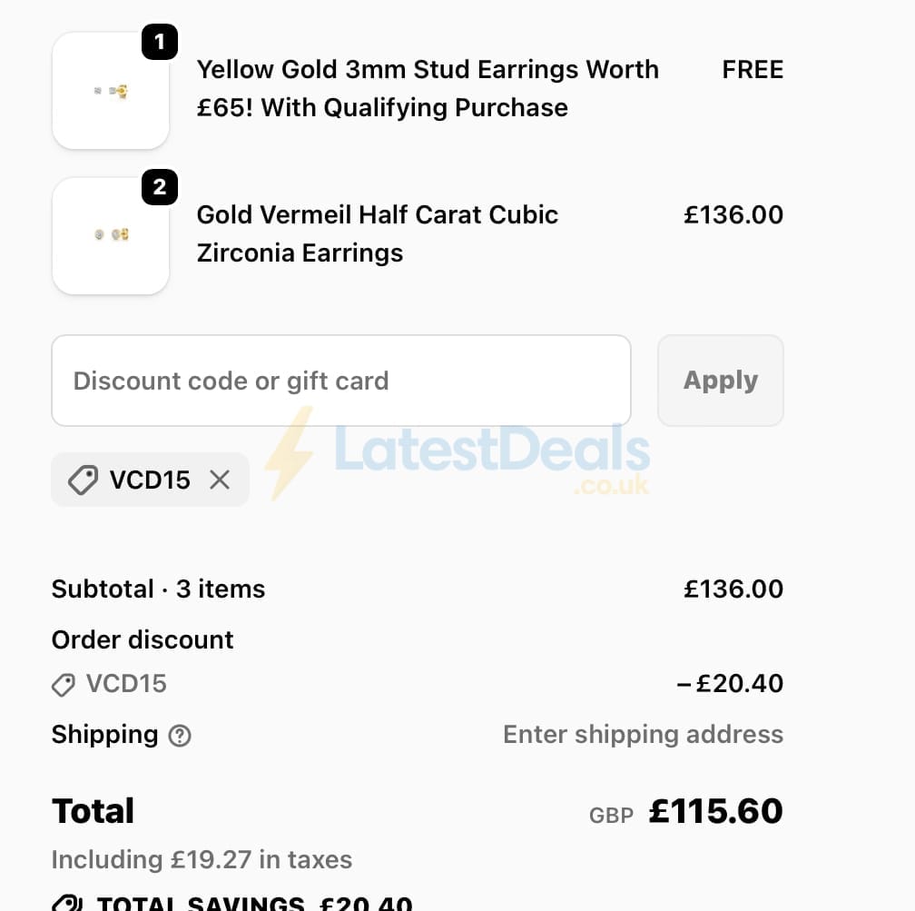 Screenshot of the Jools by Jenny Brown discount code working