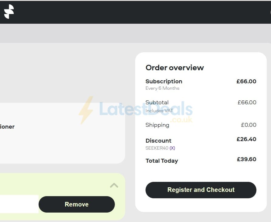 Screenshot of the Sons discount code working