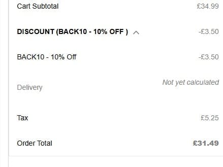 Screenshot of the RUComfy Bean Bags discount code working