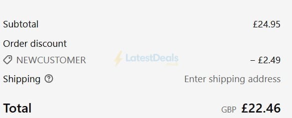 Screenshot of the Preppers Shop discount code working