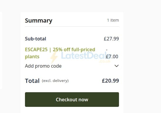 Screenshot of the Crocus discount code working
