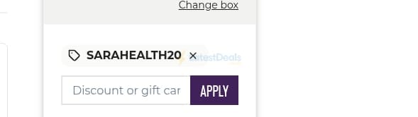 Screenshot of the Planty discount code working