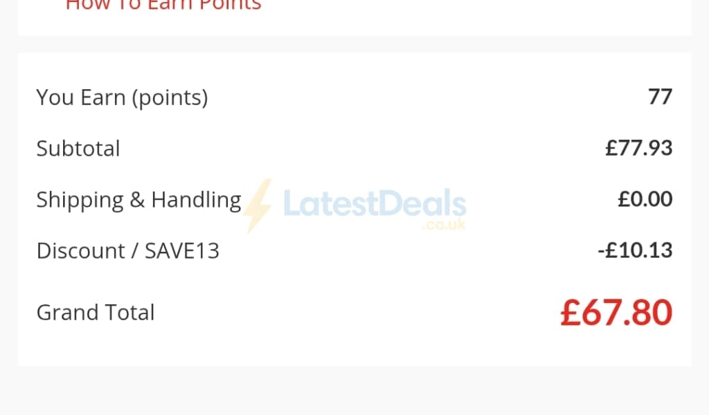 Screenshot of the Vape Sourcing discount code working
