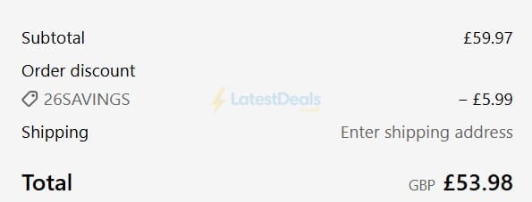 Screenshot of the SimplySupplements discount code working