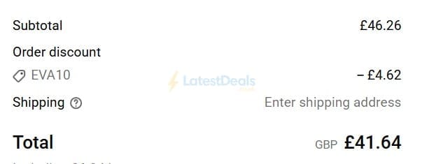 Screenshot of the WooWoo discount code working