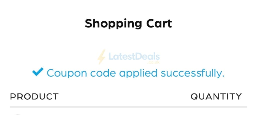 Screenshot of the Scimitar Sportswear discount code working