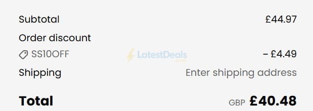 Screenshot of the Sock Snob discount code working