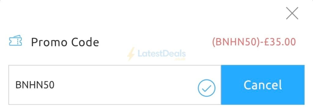 Screenshot of the Firmoo discount code working