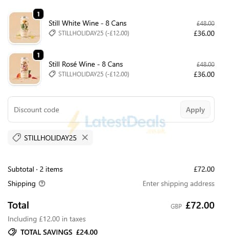 Screenshot of the The Uncommon discount code working