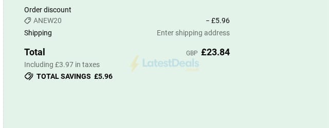 Screenshot of the Nature's Best discount code working