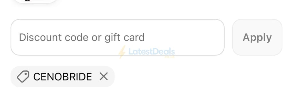 Screenshot of the Kate's Clothing discount code working