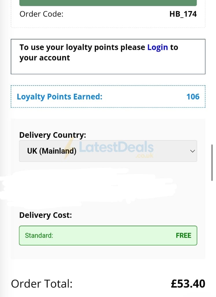 Screenshot of the Happy Beaks discount code working