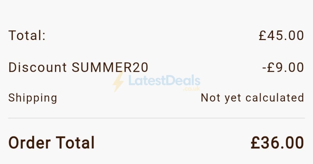 Screenshot of the Lily O'Brien's discount code working