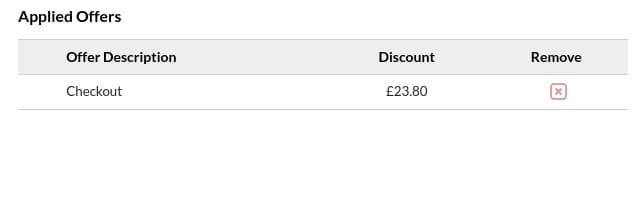 Screenshot of the Hot Diamonds discount code working