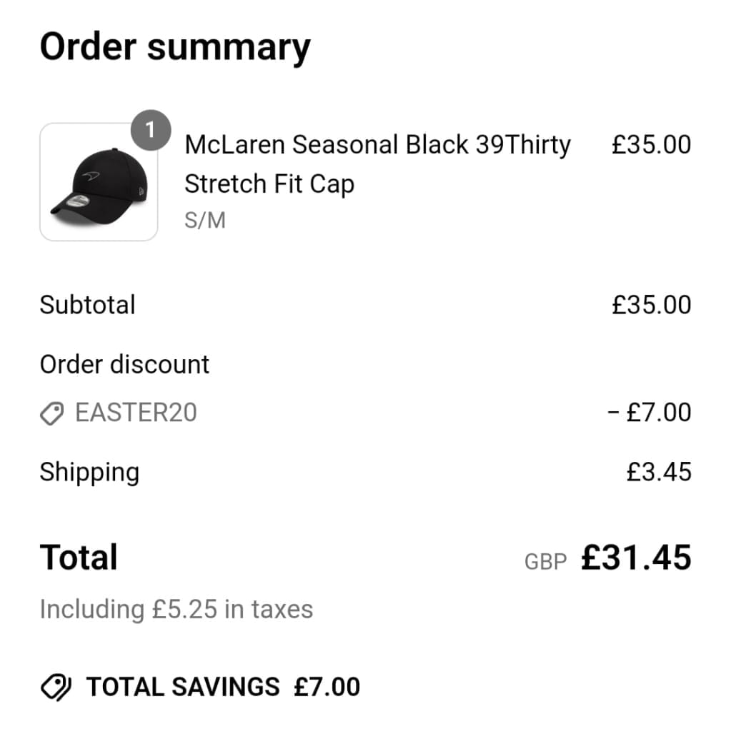 Screenshot of the USA Sports discount code working