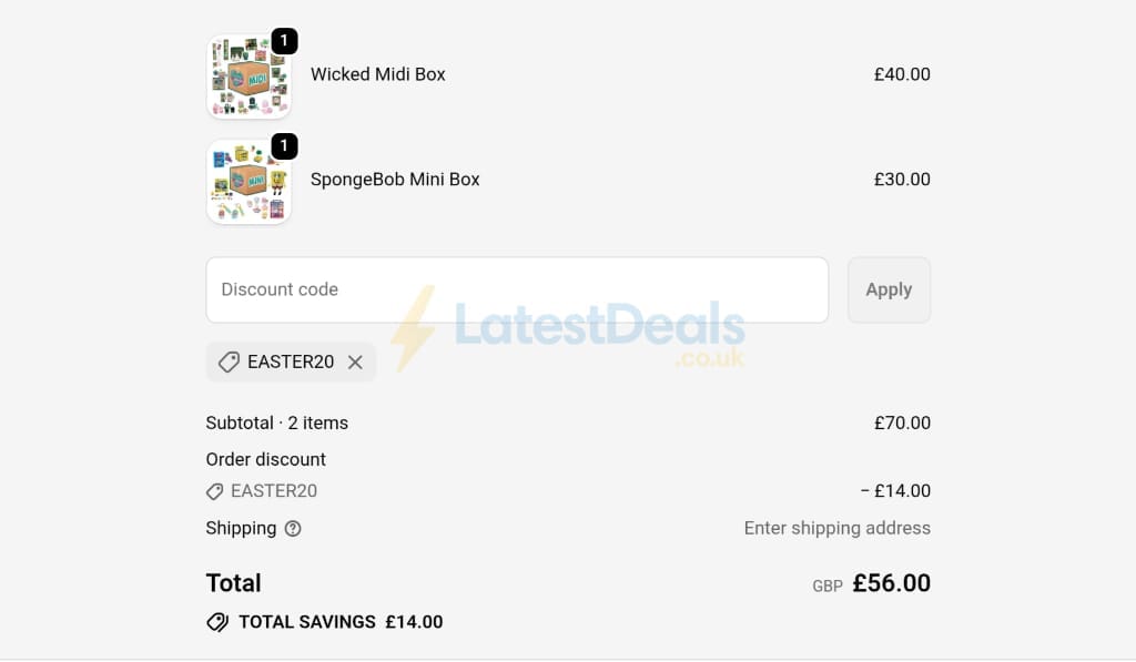 Screenshot of the Jade With Love Toys discount code working