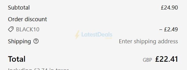 Screenshot of the skinChemists discount code working