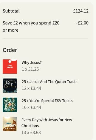Screenshot of the Eden discount code working