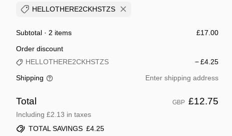 Screenshot of the Natura Siberica discount code working