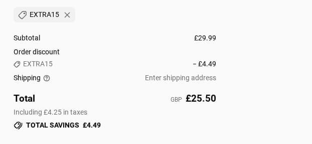 Screenshot of the LAGENLOOK CLOTHING UK discount code working