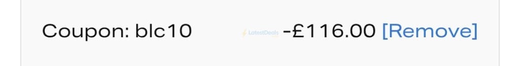 Screenshot of the The Pen Shop discount code working