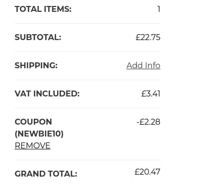 Screenshot of the LuxuriousLook discount code working