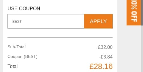 Screenshot of the Maxpeedingrods discount code working