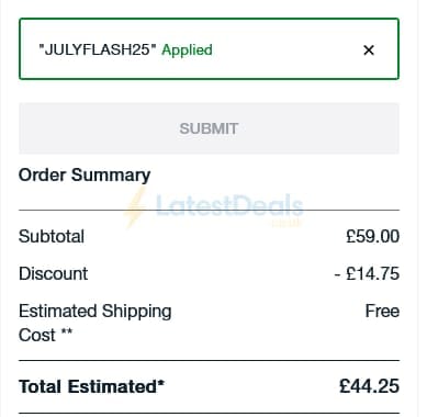 Screenshot of the StriVectin discount code working