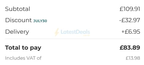 Screenshot of the Glasses2You discount code working