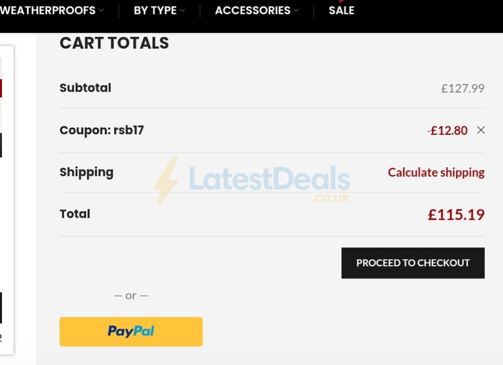 Screenshot of the Site King discount code working
