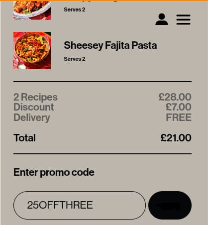 Screenshot of the Grubby discount code working
