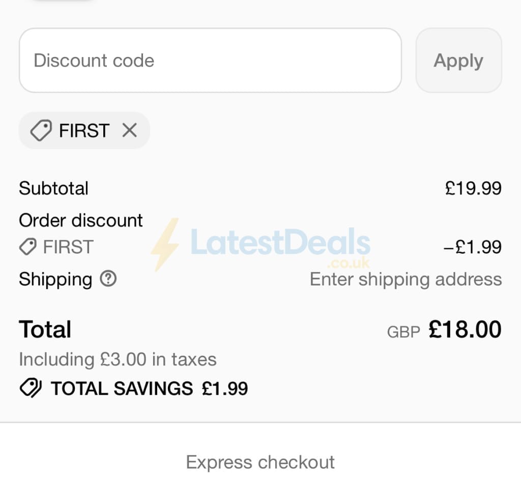 Screenshot of the Procoal discount code working