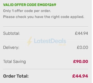 Screenshot of the Gardening Direct discount code working
