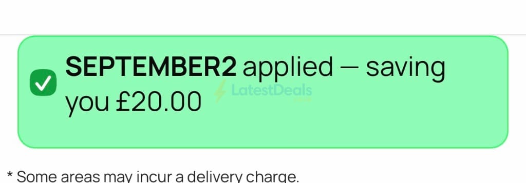 Screenshot of the Greenhouse Stores discount code working