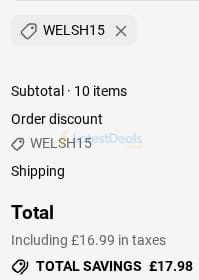 Screenshot of the Zitsticka discount code working