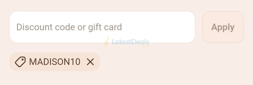 Screenshot of the Pixi Beauty discount code working
