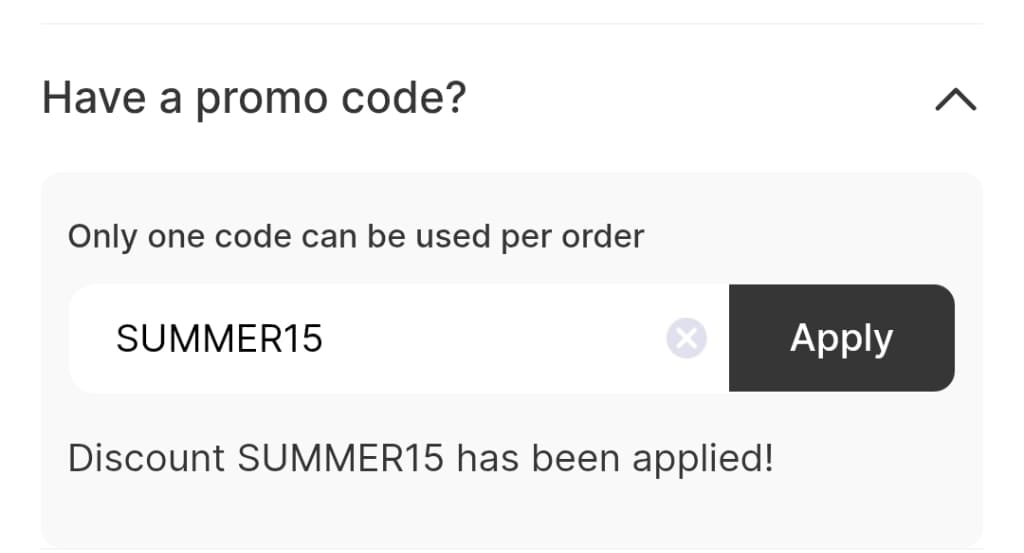 Screenshot of the Aosom discount code working