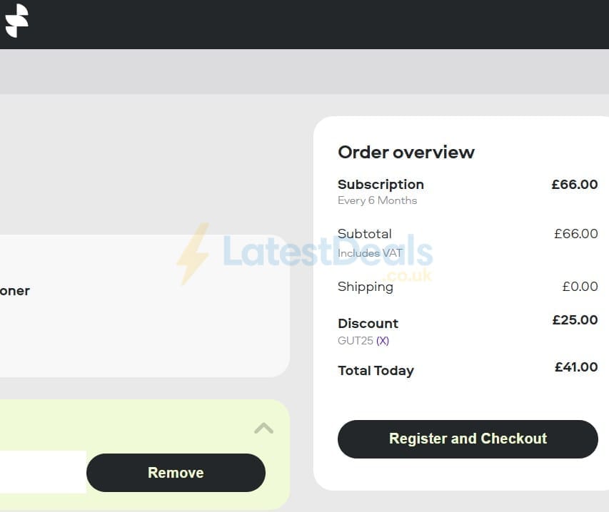 Screenshot of the Sons discount code working