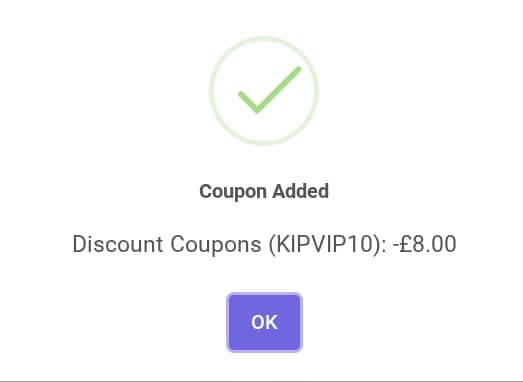 Screenshot of the Keep It Personal discount code working
