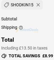 Screenshot of the All Things Tennis discount code working