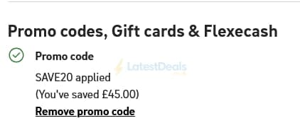 Screenshot of the Habitat discount code working