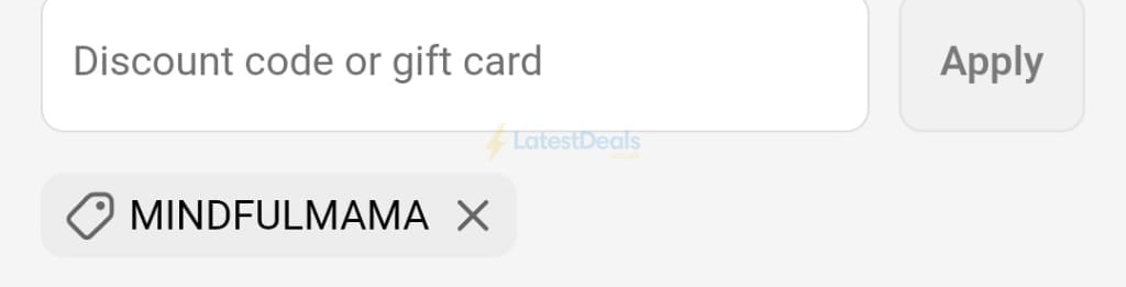 Screenshot of the MoonBrew discount code working