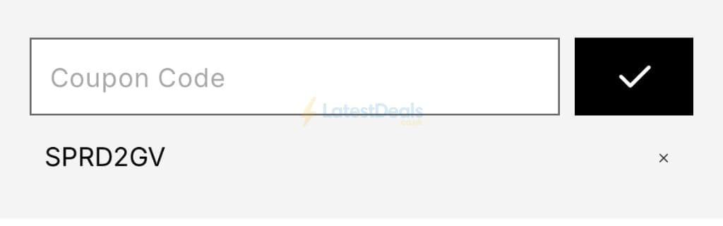 Screenshot of the Spreadshirt discount code working