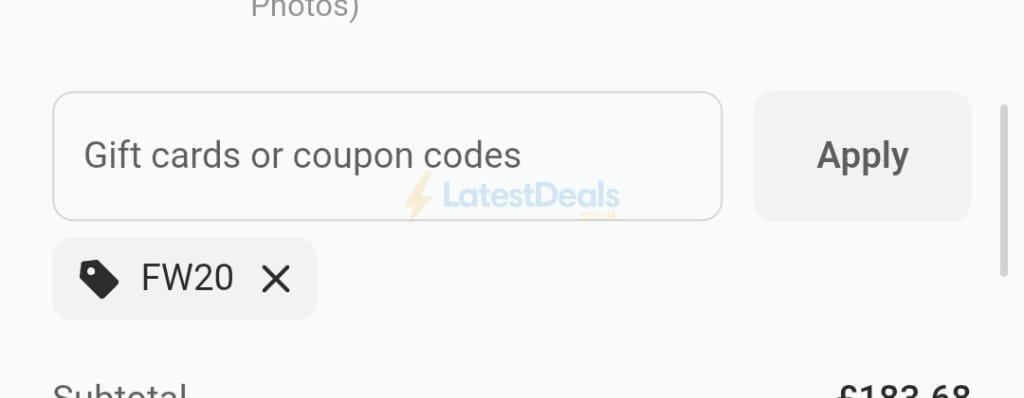 Screenshot of the Soufeel discount code working
