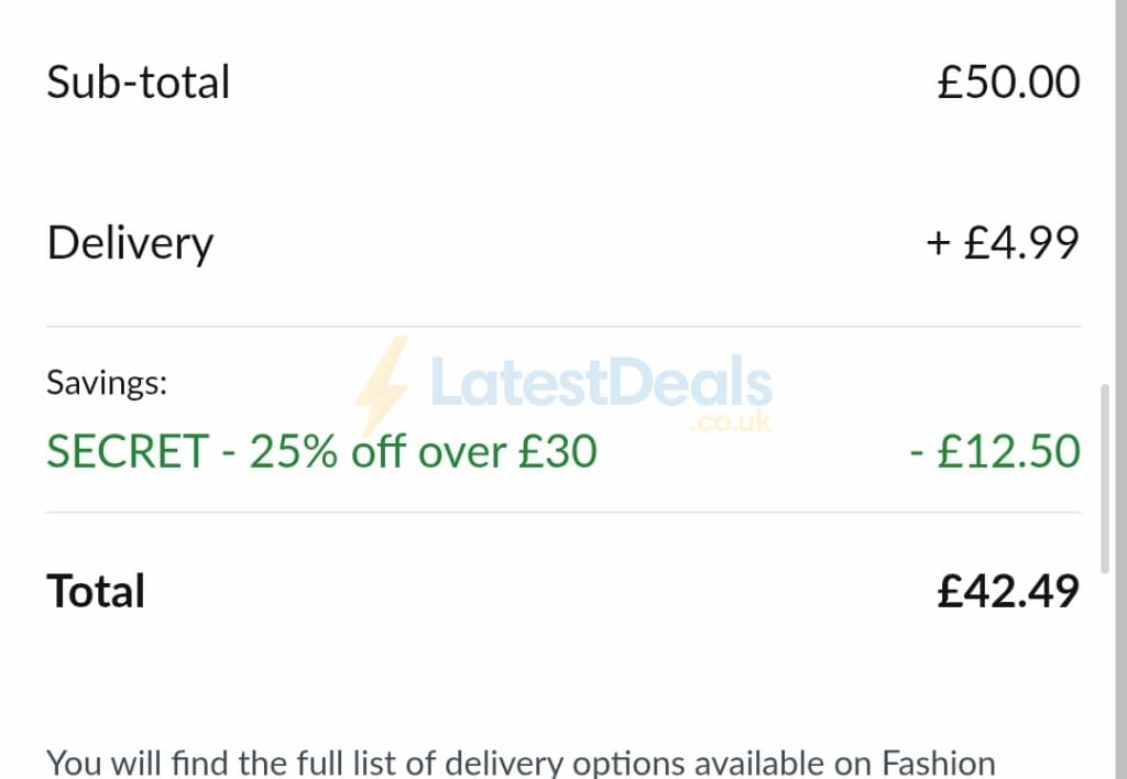 Screenshot of the Simply Be discount code working