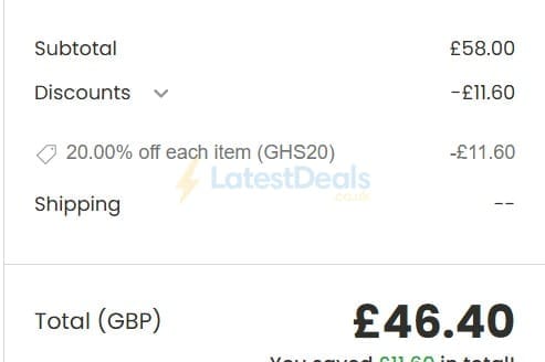 Screenshot of the Odylique discount code working