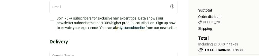 Screenshot of the Scandinavian Biolabs discount code working