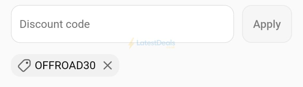 Screenshot of the iScooter discount code working
